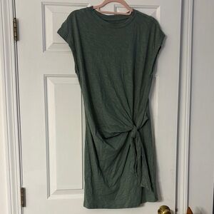 GAP Green Midi Dress with Knot Detail